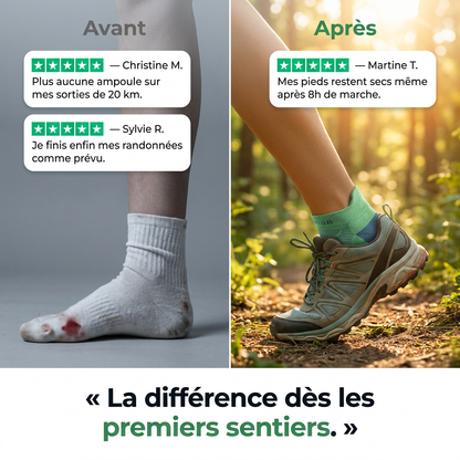 Ortevia™ | Chaussettes Anti-Ampoules Randonnée & Trail