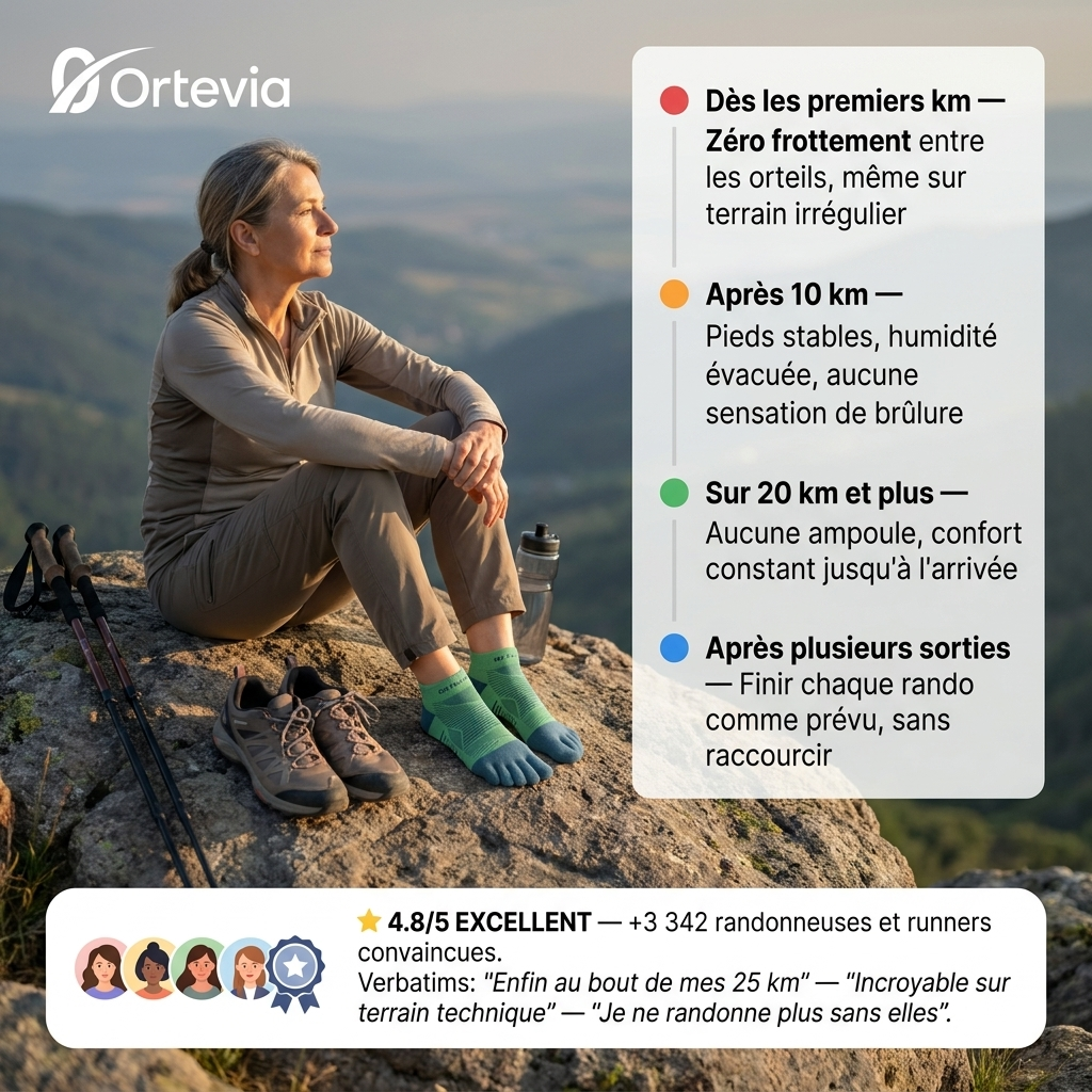 Ortevia™ | Chaussettes Anti-Ampoules Randonnée & Trail